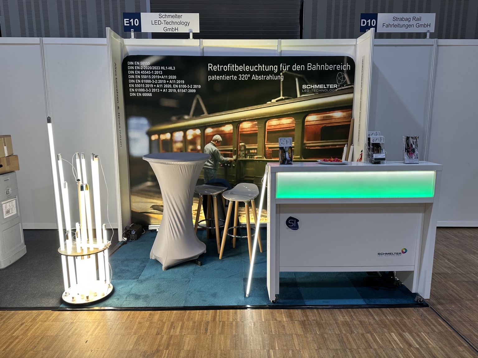 Messestand von Schmelter LED-Technology auf dem Railway Forum Berlin 2025